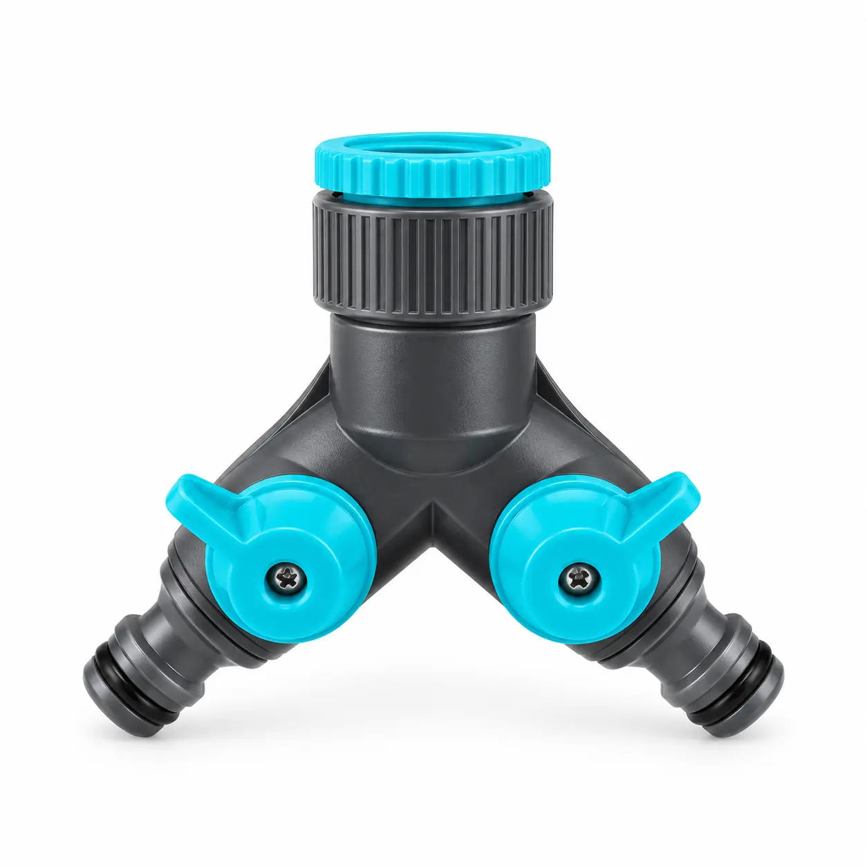 Dual Tap Connector with Shut-Off Valves – 3/4" & 1"