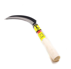 CARBO-GRASS-SICKLE-WOOD-HANDLE