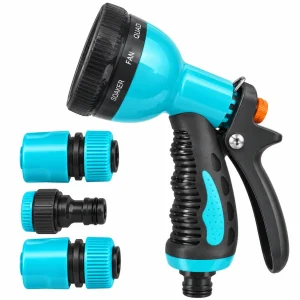 8-Pattern Garden Hose Spray Gun Set – 4 Pieces